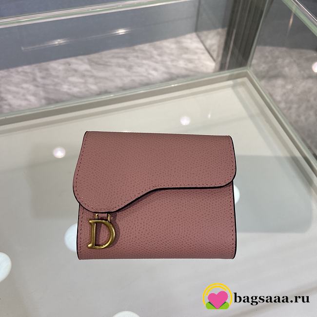 Bagsaaa Dior Saddle Wallet Pink Leather - 1