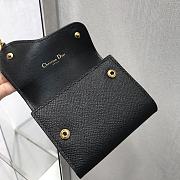 	 Bagsaaa Dior Saddle Wallet Black Leather - 5