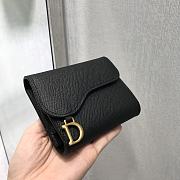 	 Bagsaaa Dior Saddle Wallet Black Leather - 3