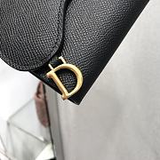 	 Bagsaaa Dior Saddle Wallet Black Leather - 2