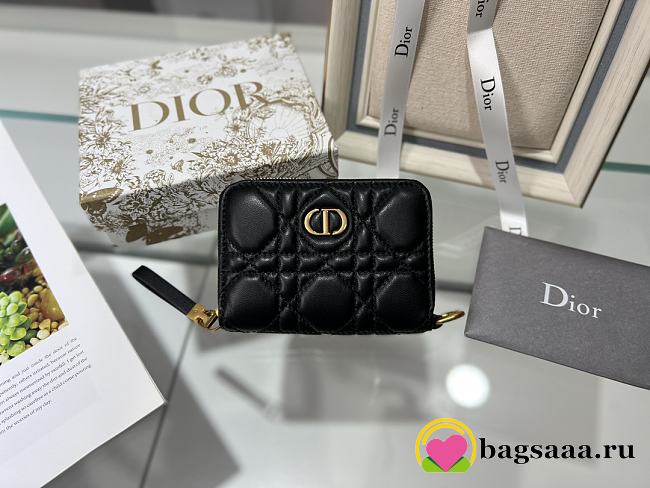 Bagsaaa Dior Caro Coin Purse Black - 9*11cm - 1