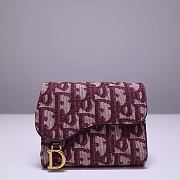 Bagsaaa Dior Saddle Oblique Wallet Red - 1