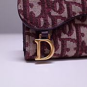 Bagsaaa Dior Saddle Oblique Wallet Red - 6