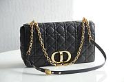 Bagsaaa Dior Meidum Caro Black Supple Cannage Calfskin - 28x17x9cm - 1