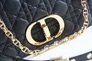 Bagsaaa Dior Meidum Caro Black Supple Cannage Calfskin - 28x17x9cm - 3