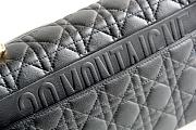 Bagsaaa Dior Meidum Caro Black Supple Cannage Calfskin - 28x17x9cm - 2