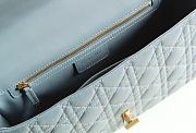 Bagsaaa Dior Meidum Caro Blue Supple Cannage Calfskin - 28x17x9cm - 5