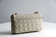 Bagsaaa Dior Meidum Caro Beige Supple Cannage Calfskin - 28x17x9cm - 4