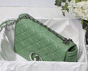 	 Bagsaaa Dior Meidum Caro Green Supple Cannage Calfskin - 28x17x9cm - 4