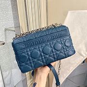 Bagsaaa Dior Small Caro Blue Supple Cannage Calfskin - 20 x 12 x 7 cm - 4