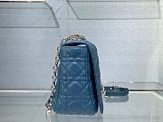 	 Bagsaaa Dior Meidum Caro Blue Silver Hardware - 28x17x9cm - 4