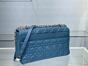 	 Bagsaaa Dior Meidum Caro Blue Silver Hardware - 28x17x9cm - 3