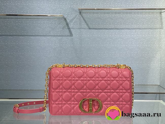 	 Bagsaaa Dior Meidum Caro Pink Supple Cannage Calfskin - 28x17x9cm - 1