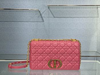 	 Bagsaaa Dior Meidum Caro Pink Supple Cannage Calfskin - 28x17x9cm