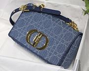 	 Bagsaaa Dior Small Caro Green Denim Cannage - 20 x 12 x 7 cm - 2