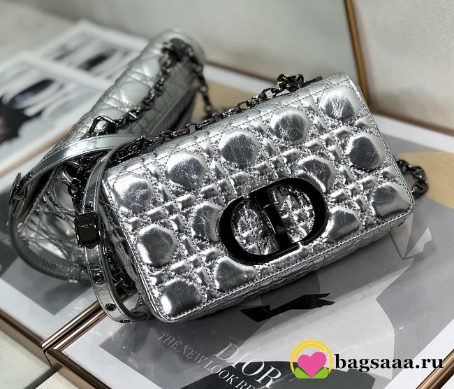 Bagsaaa Dior Small Caro Silver Cannage - 20 x 12 x 7 cm - 1