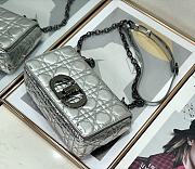 Bagsaaa Dior Small Caro Silver Cannage - 20 x 12 x 7 cm - 4