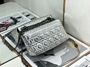 	 Bagsaaa Dior Medium Caro Silver Cannage - 25.5 x 15.5 x 8 cm - 6