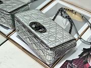 	 Bagsaaa Dior Medium Caro Silver Cannage - 25.5 x 15.5 x 8 cm - 3