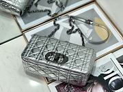 	 Bagsaaa Dior Medium Caro Silver Cannage - 25.5 x 15.5 x 8 cm - 2