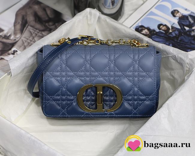 Bagsaaa Dior Small Caro Blue - 20 x 12 x 7 cm - 1