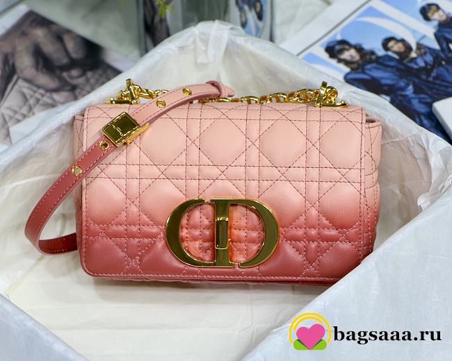 	 Bagsaaa Dior Small Caro Pink - 20 x 12 x 7 cm - 1