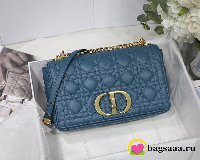 	 Bagsaaa Dior Medium Caro Blue - 25.5 x 15.5 x 8 cm - 1