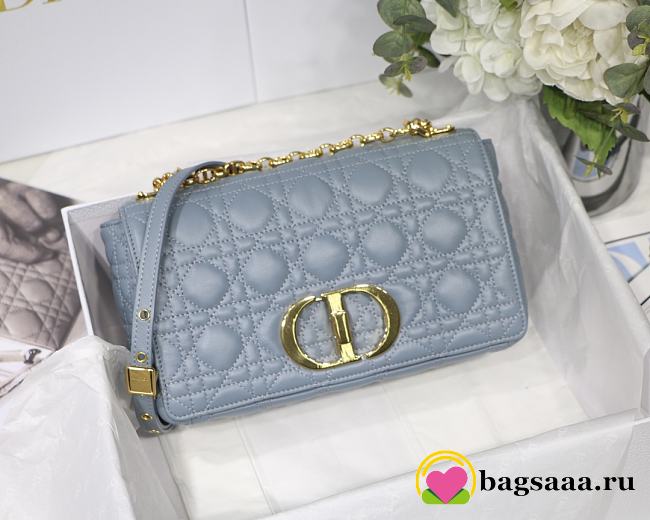 Bagsaaa Dior Medium Caro Light Blue - 25.5 x 15.5 x 8 cm - 1