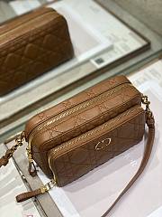 Bagsaaa Dior Carou Double Pouch Brown - 19×10.5×5cm - 2