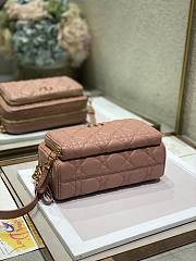 	 Bagsaaa Dior Carou Double Pouch Pink - 19×10.5×5cm - 5