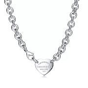 Bagsaaa Tiffany & Co Heart Tag Chain Link Choker - 4