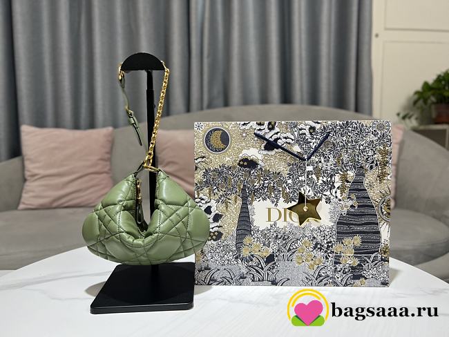 Bagsaaa Dior Caro Nomad Bag Green - 25x16x2.5cm - 1