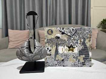 Bagsaaa Dior Caro Nomad Bag Gray - 25x16x2.5cm
