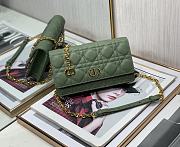 Dior Caro Bag 20cm Green - 1
