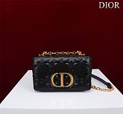Bagsaaa Dior Caro Small Shoulder Bag Black With Gold Hardware - 20×12×7cm - 1