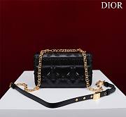 Bagsaaa Dior Caro Small Shoulder Bag Black With Gold Hardware - 20×12×7cm - 3