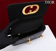 Bagsaaa Dior Caro Small Shoulder Bag Black With Gold Hardware - 20×12×7cm - 2