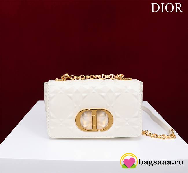 	 Bagsaaa Dior Caro Small Shoulder Bag White - 20×12×7cm - 1