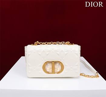 	 Bagsaaa Dior Caro Small Shoulder Bag White - 20×12×7cm