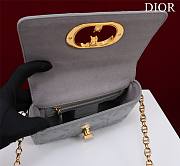 	 Bagsaaa Dior Caro Small Shoulder Bag Grey - 20×12×7cm - 3