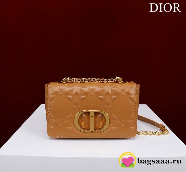 	 Bagsaaa Dior Caro Small Shoulder Bag Brown - 20×12×7cm - 1