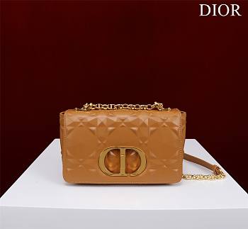 	 Bagsaaa Dior Caro Small Shoulder Bag Brown - 20×12×7cm