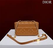 	 Bagsaaa Dior Caro Small Shoulder Bag Brown - 20×12×7cm - 3