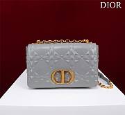 	 Bagsaaa Dior Caro Medium Shoulder Bag Grey - 25×15×8cm - 1