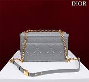 	 Bagsaaa Dior Caro Medium Shoulder Bag Grey - 25×15×8cm - 4