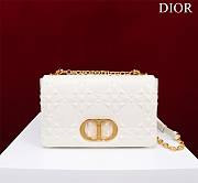 	 Bagsaaa Dior Caro Medium Shoulder Bag White With Gold Hardware - 25×15×8cm - 1