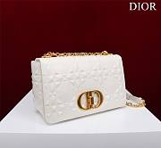 	 Bagsaaa Dior Caro Medium Shoulder Bag White With Gold Hardware - 25×15×8cm - 3