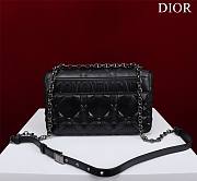 	 Bagsaaa Dior Caro Medium Shoulder Bag Black - 25×15×8cm - 5