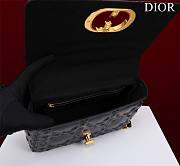 	 Bagsaaa Dior Caro Medium Shoulder Bag Black With Gold Hardware - 25×15×8cm - 6