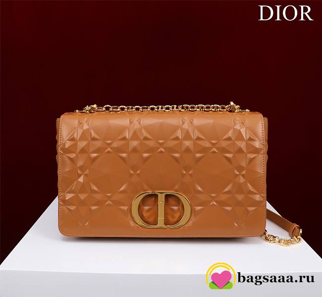 Bagsaaa Dior Caro Large Shoulder Bag Brown - 28x17x9cm - 1